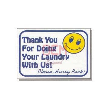Thank you for doing your laundry with us!